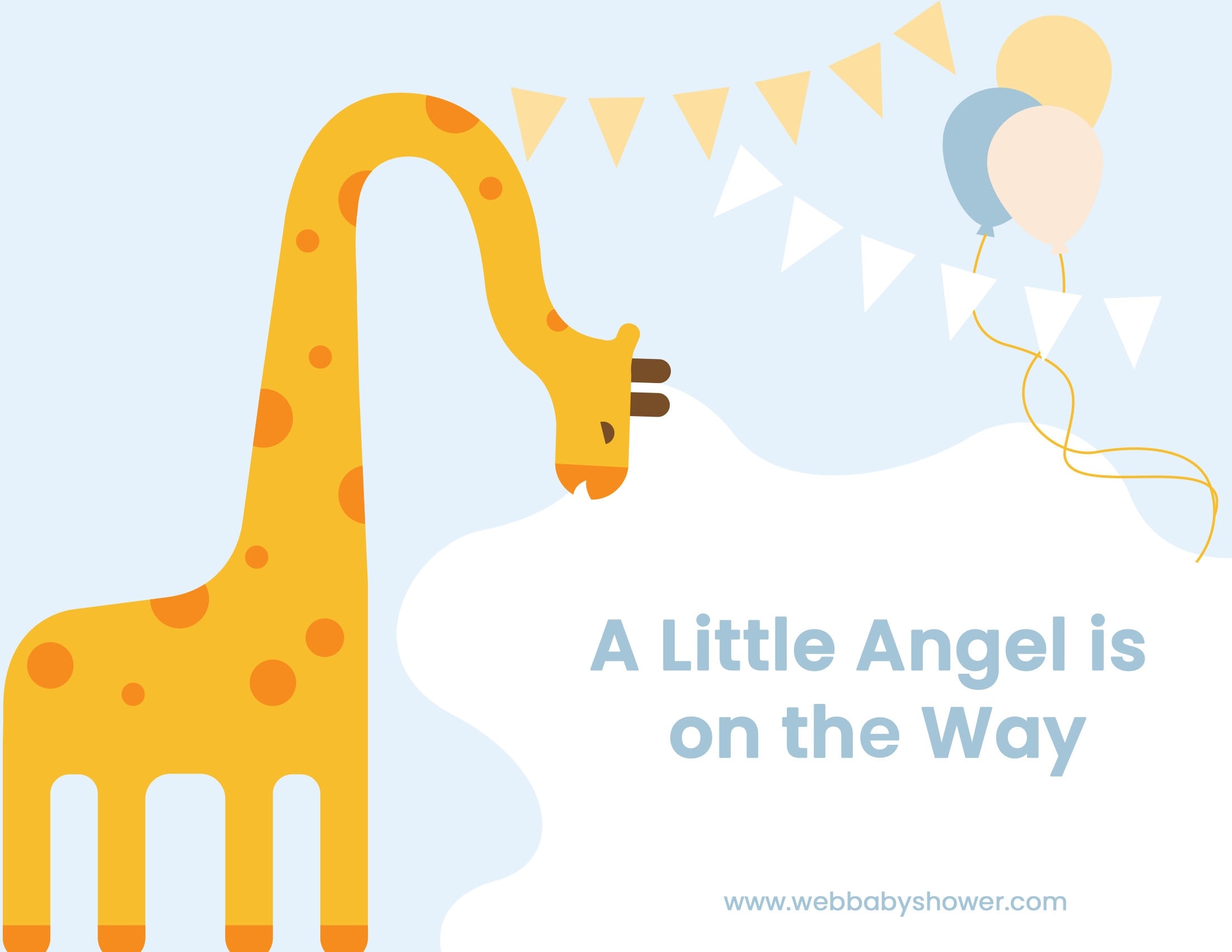 giraffe invitation blue | WebBabyShower