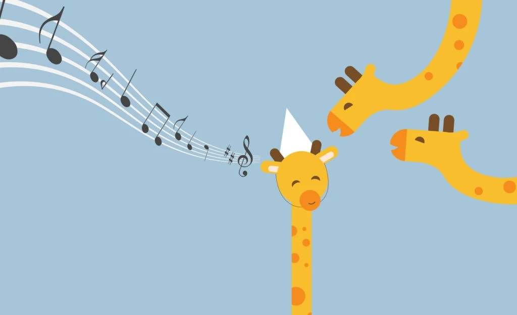 webbabyshower giraffe with notes