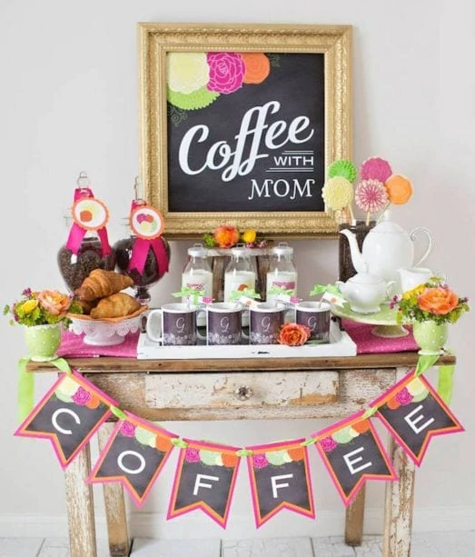 mothers day baby shower coffee bar