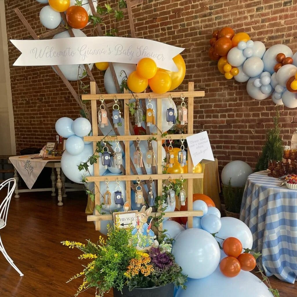 spring baby shower peter rabbit party