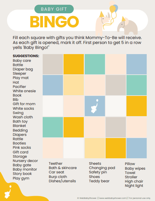 webbabyshower printable baby shower games gift bingo