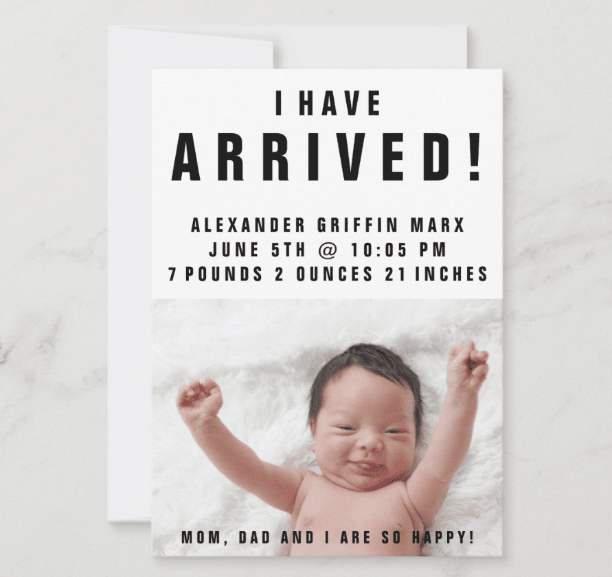 birth announcement ideas