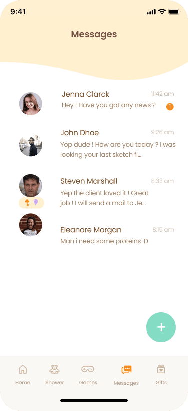 wbs app messages | WebBabyShower