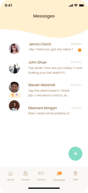 webbabyshower mobile app message