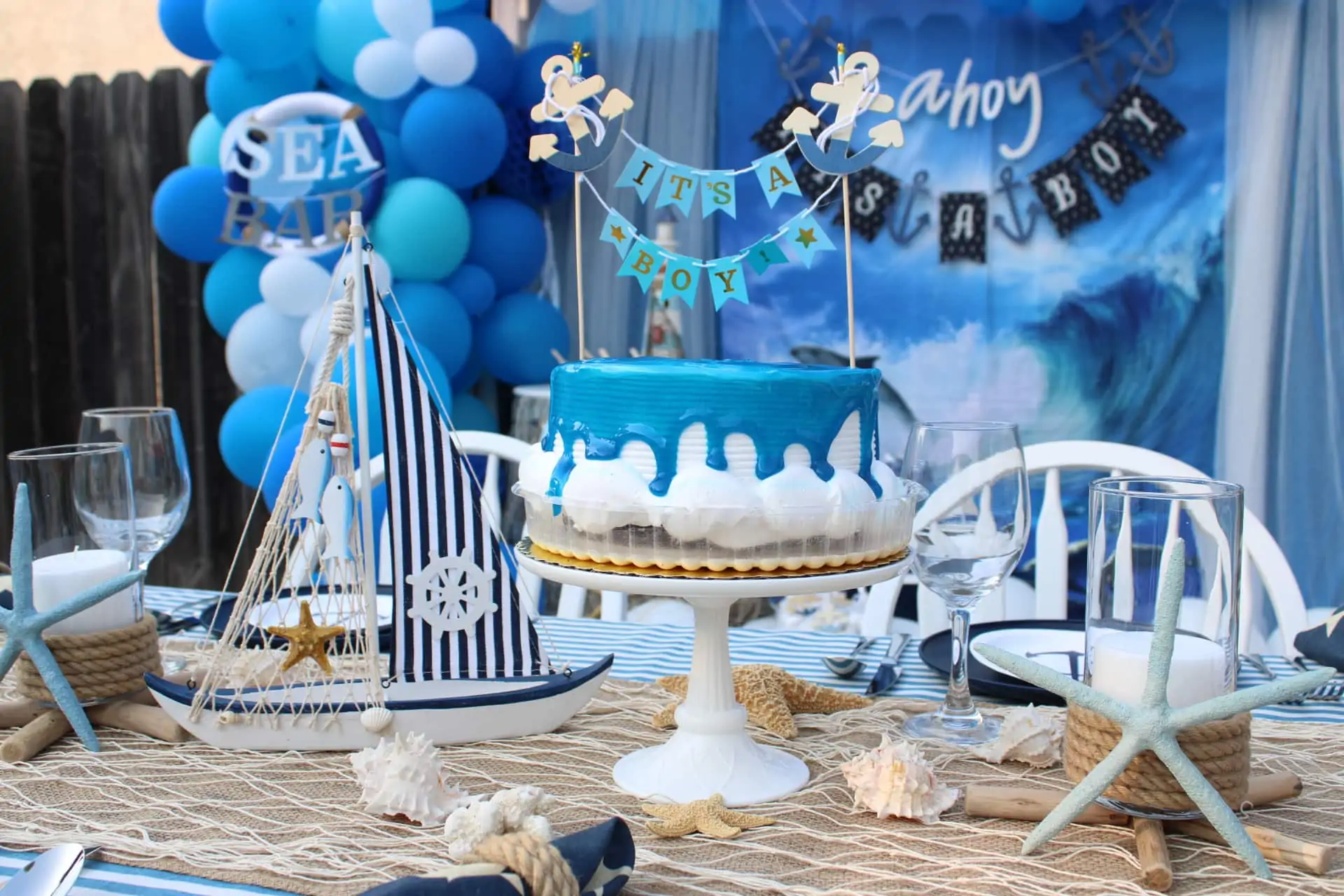 Blue Baby Shower for a Boy - Food, Decorations, & More