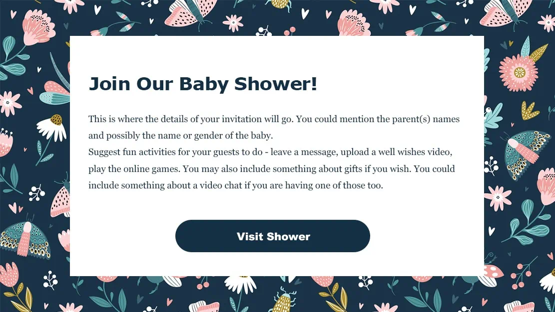 webbabyshower shower theme invite