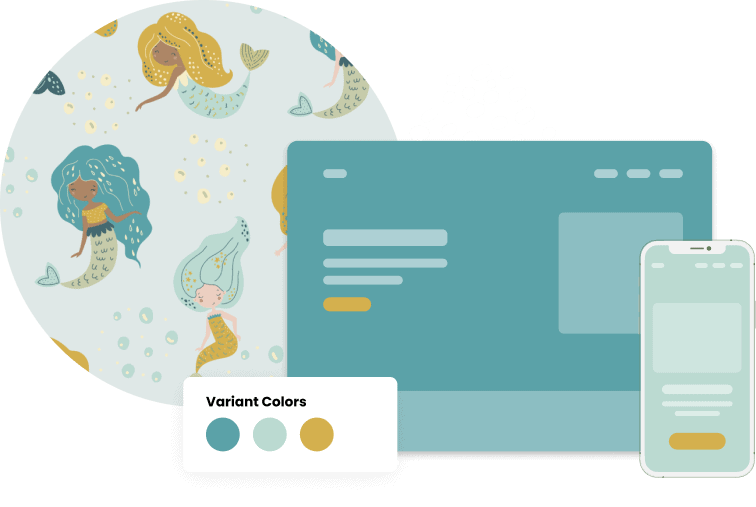 mermaid theme header | WebBabyShower