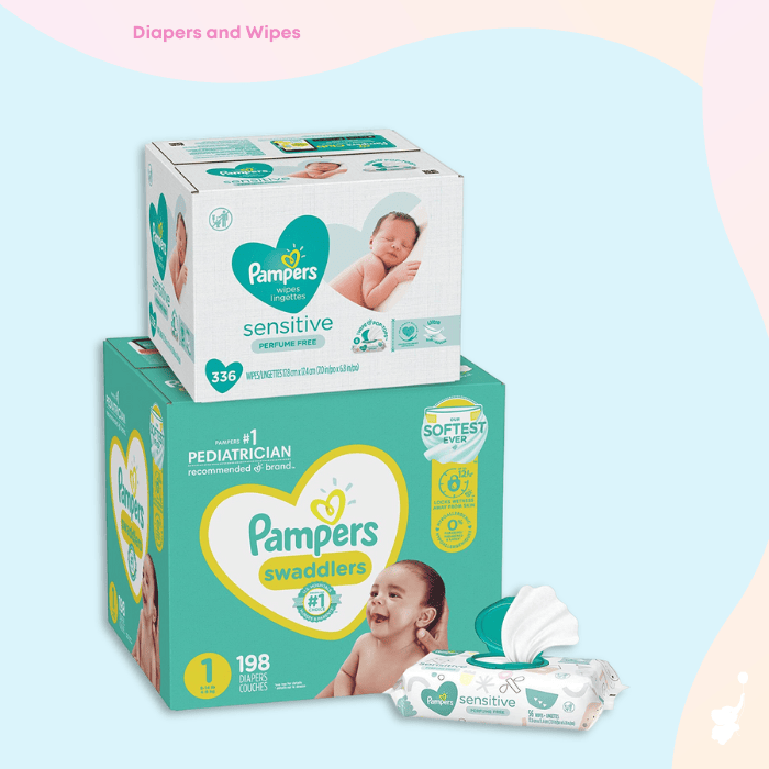 baby gift diapers and wipes