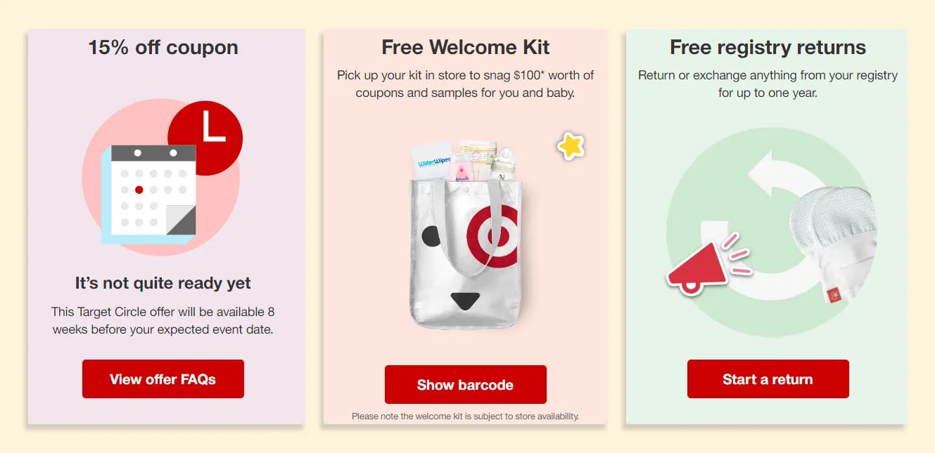 Target baby best sale registry app