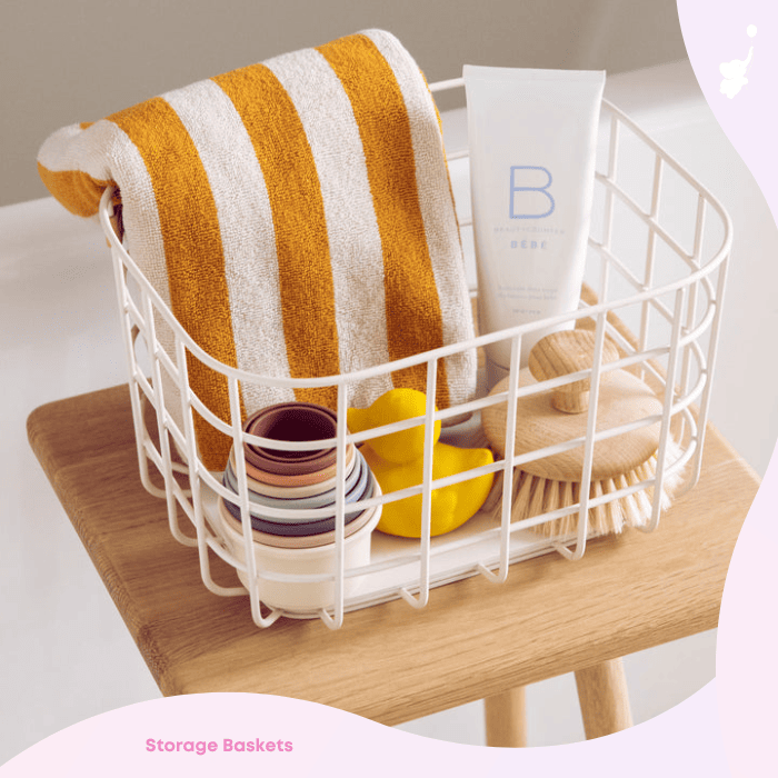 baby registry storage basket