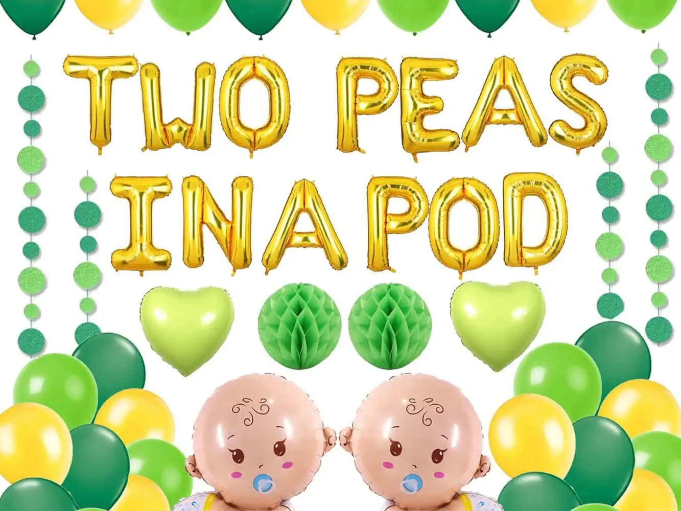two peas in a pod baby shower decor
