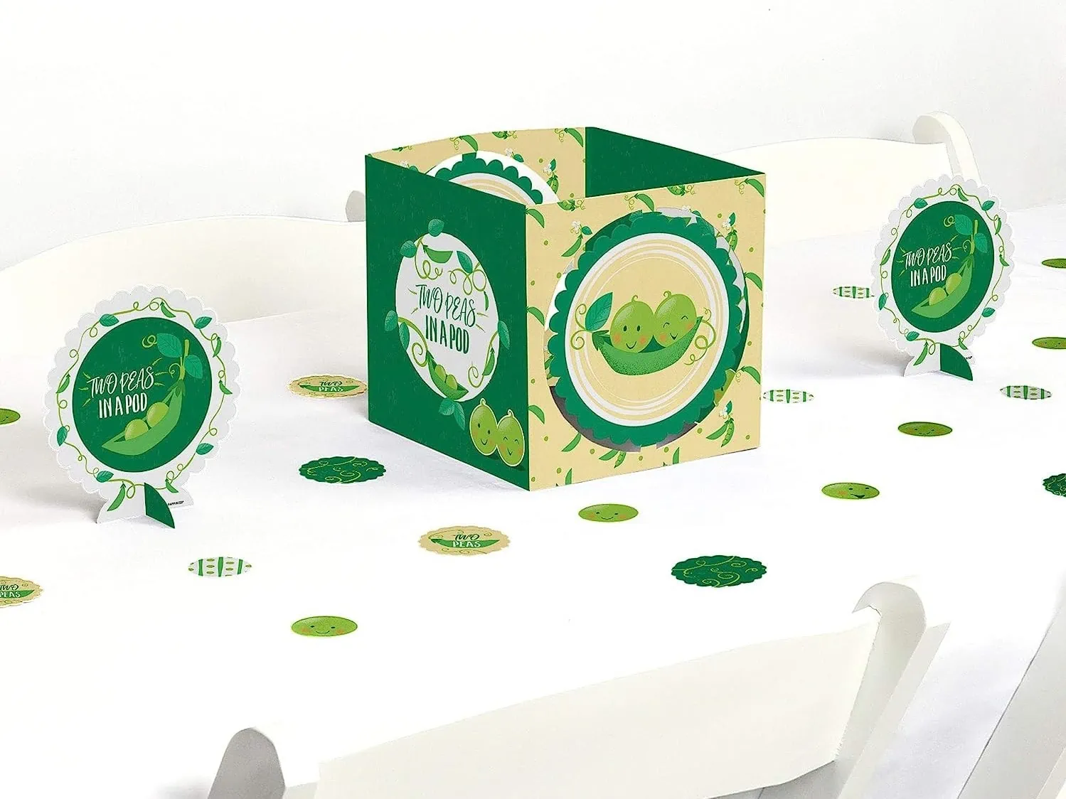 two peas in a pod baby shower decor
