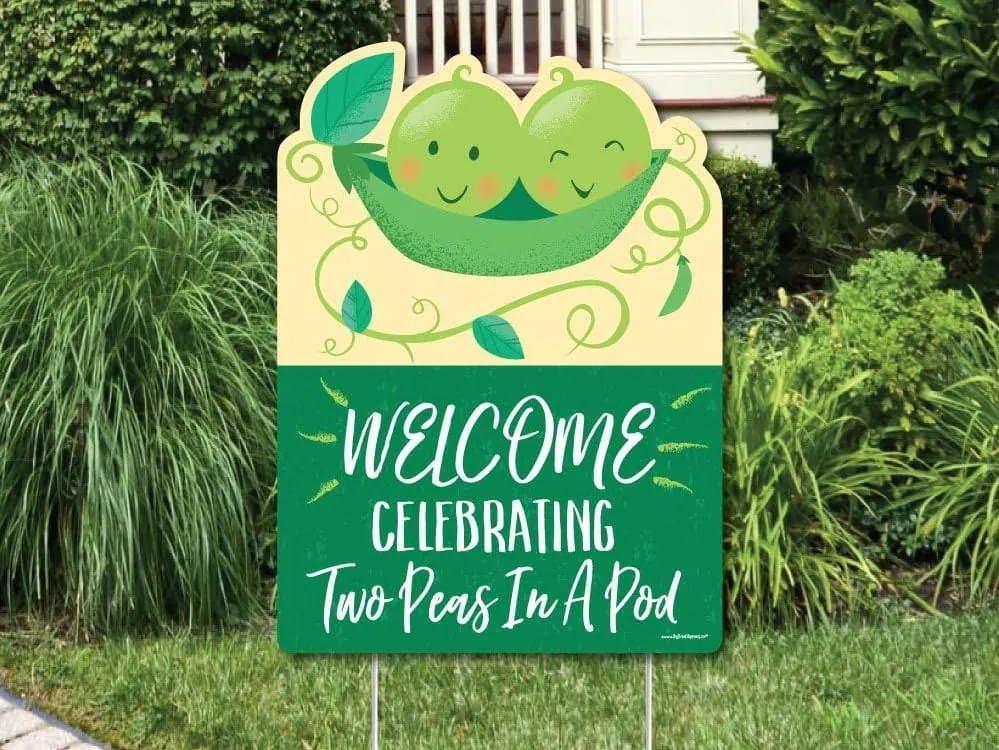 two peas in a pod baby shower decor