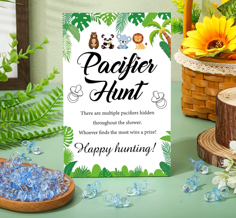 wbs pacifier hunt baby shower game