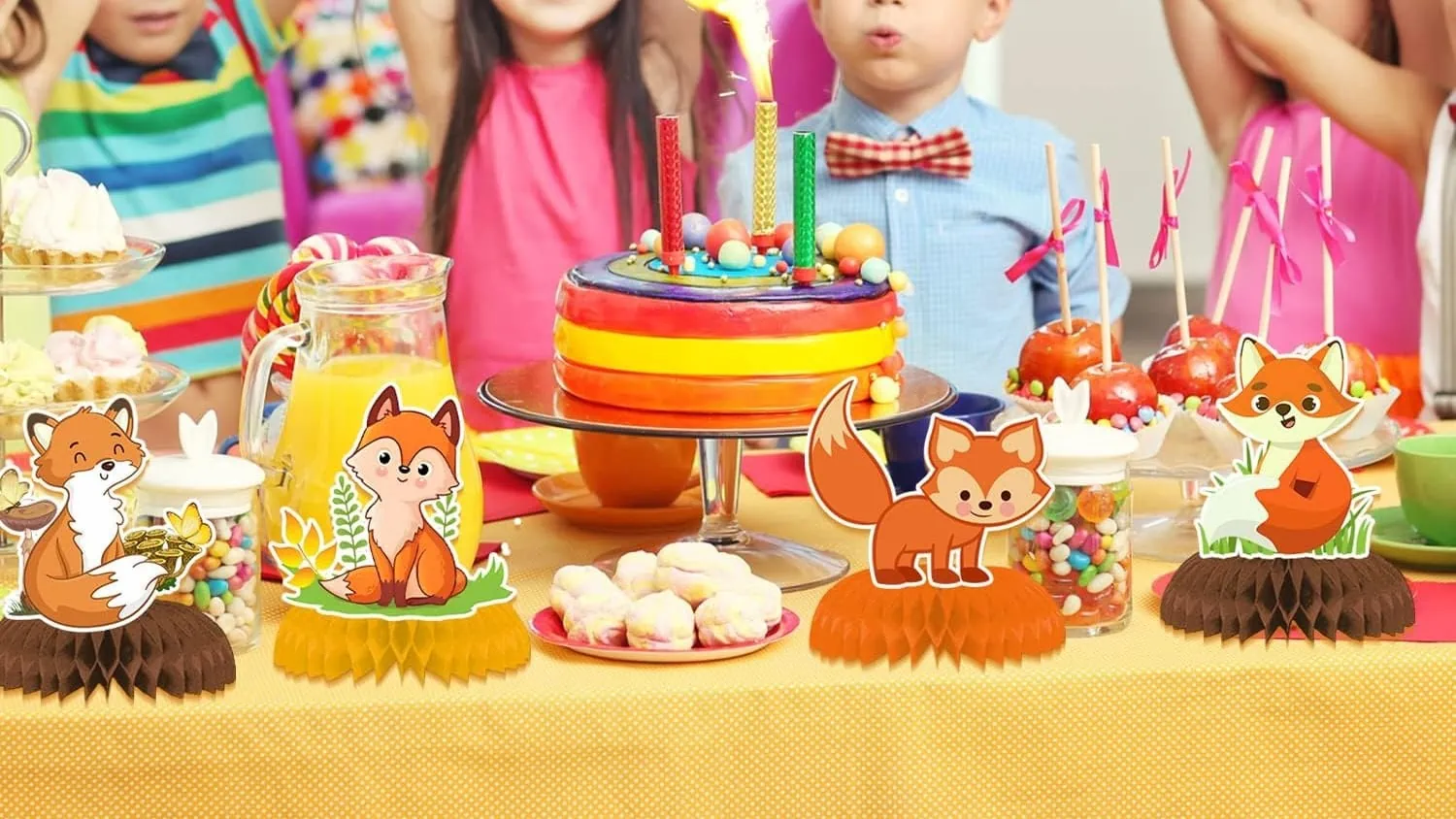 webbabyshower theme foxes decoration