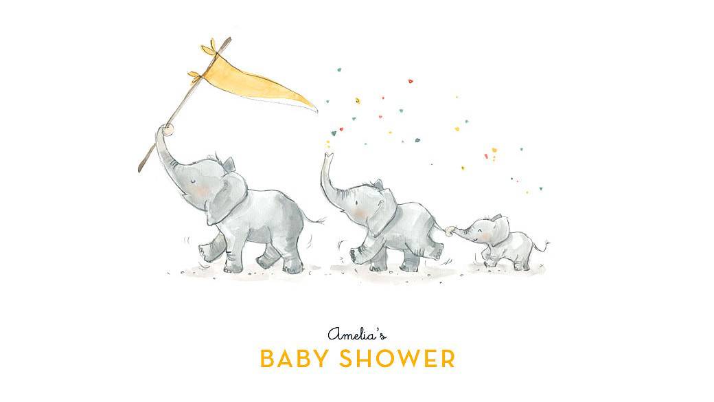 wbs theme elephant invitation