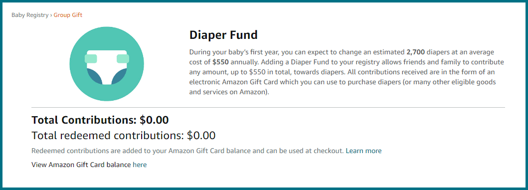 amazon diaper fund