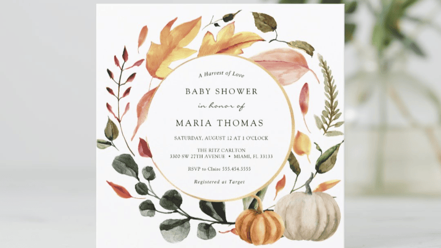 wbs theme pumpkin invitation