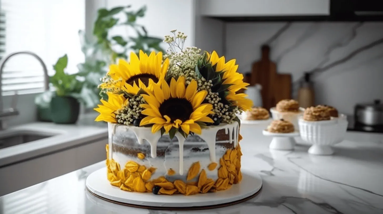 wbs theme sunflower cake