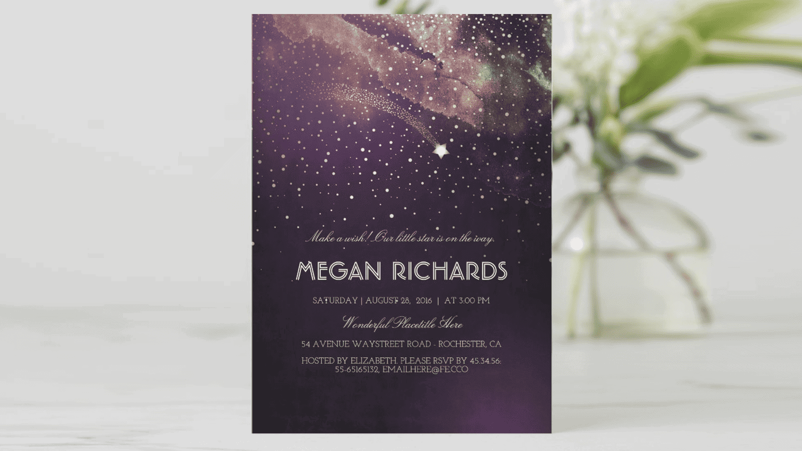 wbs theme twinkle twinkle little star invite