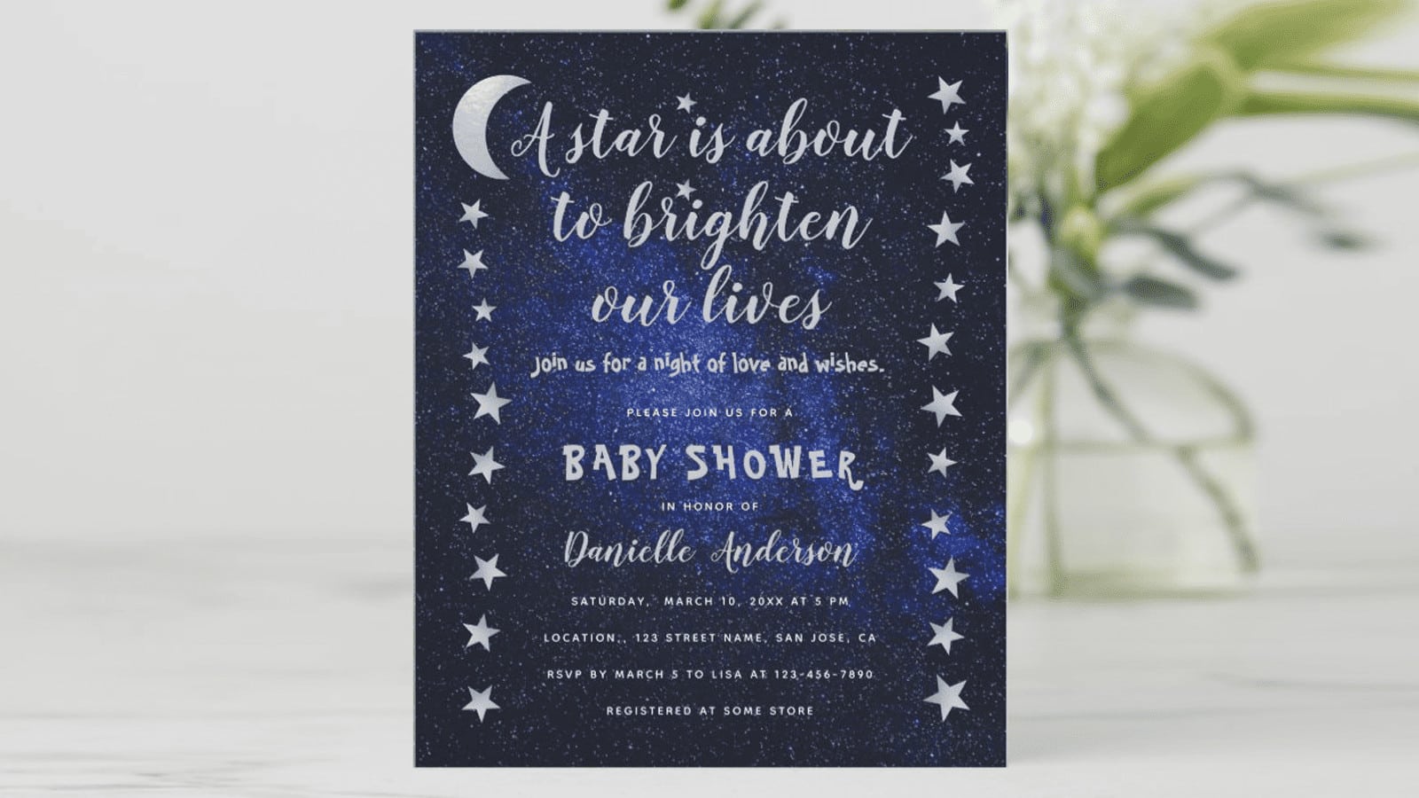 wbs theme twinkle twinkle little star invite