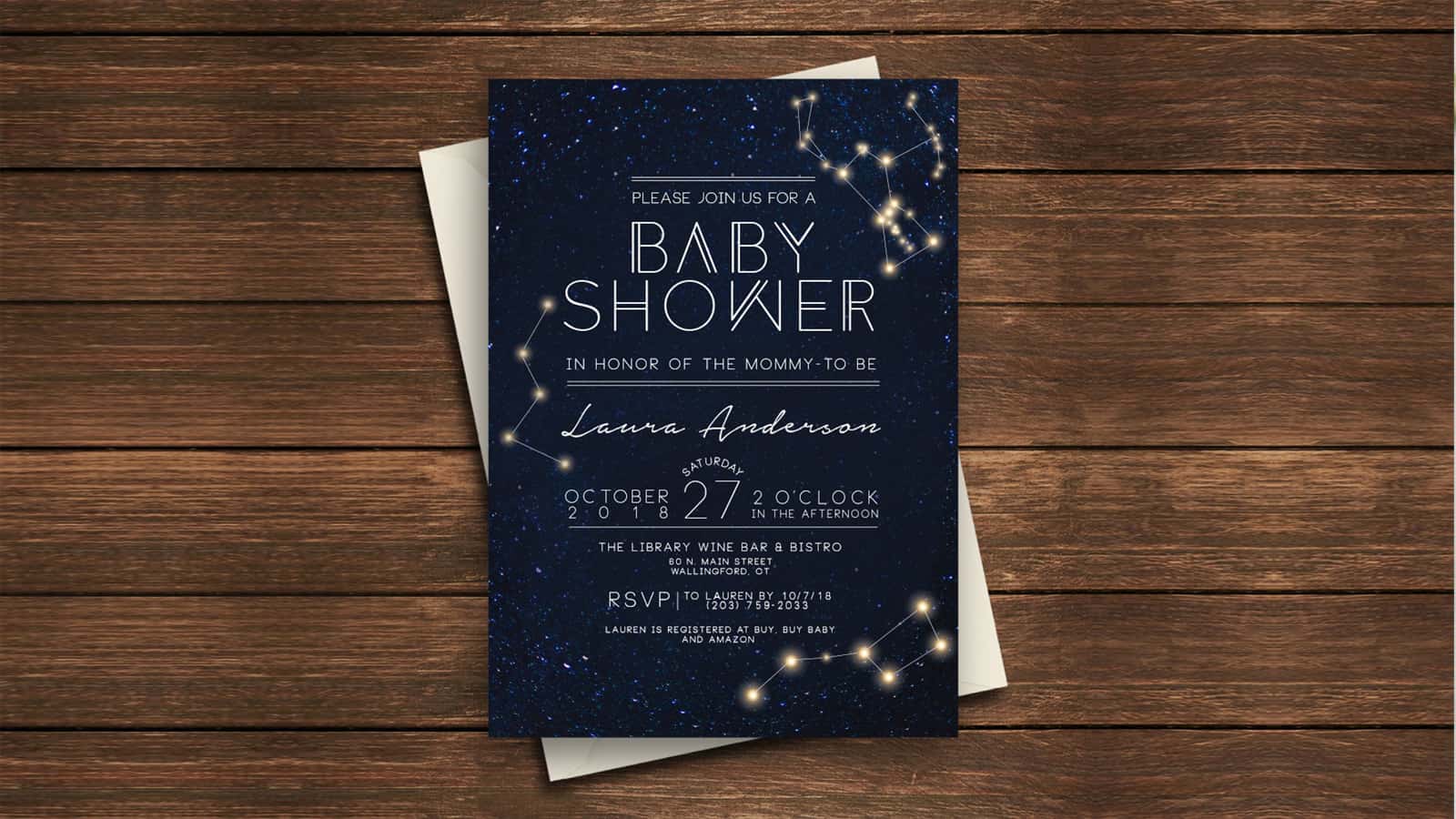 wbs theme twinkle twinkle little star invite
