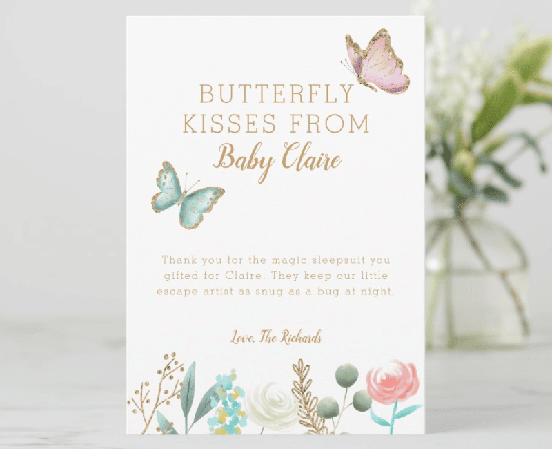 wbs baby shower thank you card