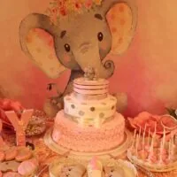 a picture of an elephant baby shower organized by Your Dream-My Design in New Jersey