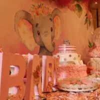 a picture of an elephant baby shower organized by Your Dream-My Design in New Jersey