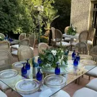 a picture of an elephant baby shower food set up and decor by Chez Hilda Pâtisserie in Amman, Jordan