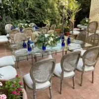 a picture of an elephant baby shower food set up and decor by Chez Hilda Pâtisserie in Amman, Jordan