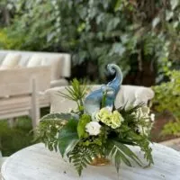 a picture of an elephant baby shower food set up and decor by Chez Hilda Pâtisserie in Amman, Jordan