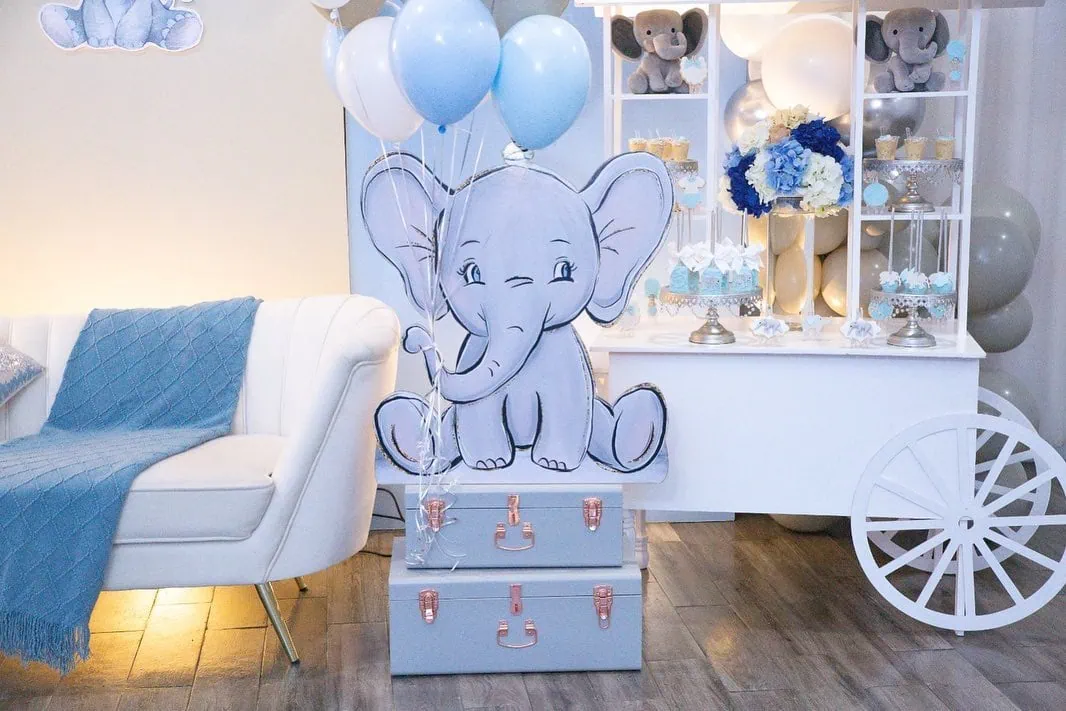 a picture of an elephant baby shower organized by Memories Made Events Inc in New York City