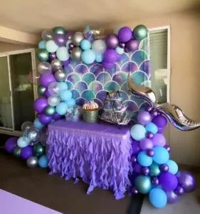a picture of a mermaid baby shower organized by Keepin Events Cute in Madera