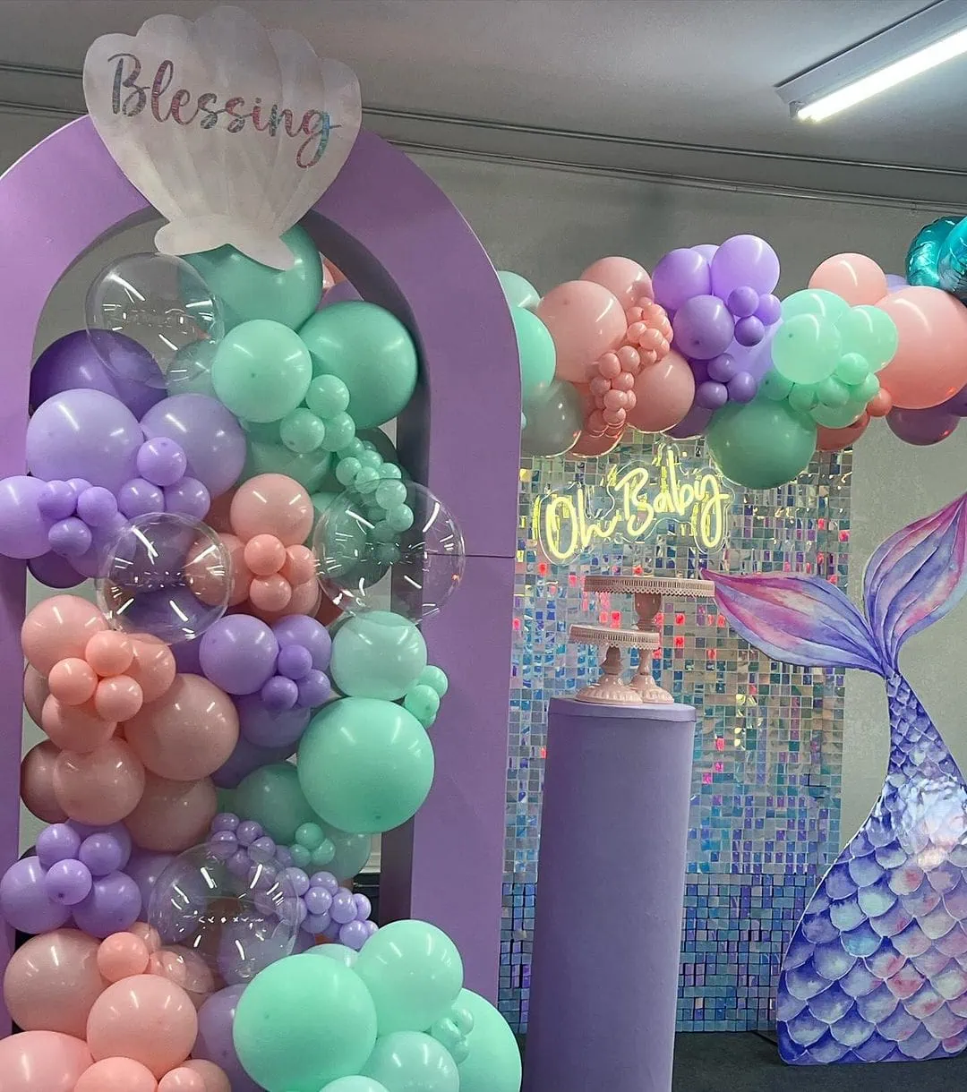 a picture of a mermaid baby shower organized by laurenslavishparties_rentals in Nevada