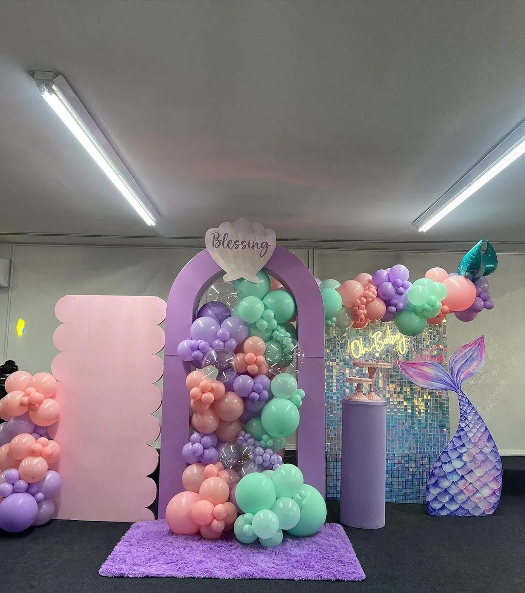 a picture of a mermaid baby shower organized by laurenslavishparties_rentals in Nevada