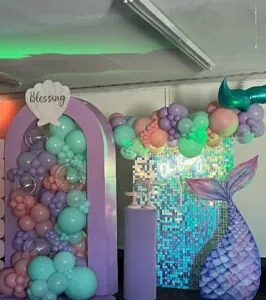 a picture of a mermaid baby shower organized by laurenslavishparties_rentals in Nevada
