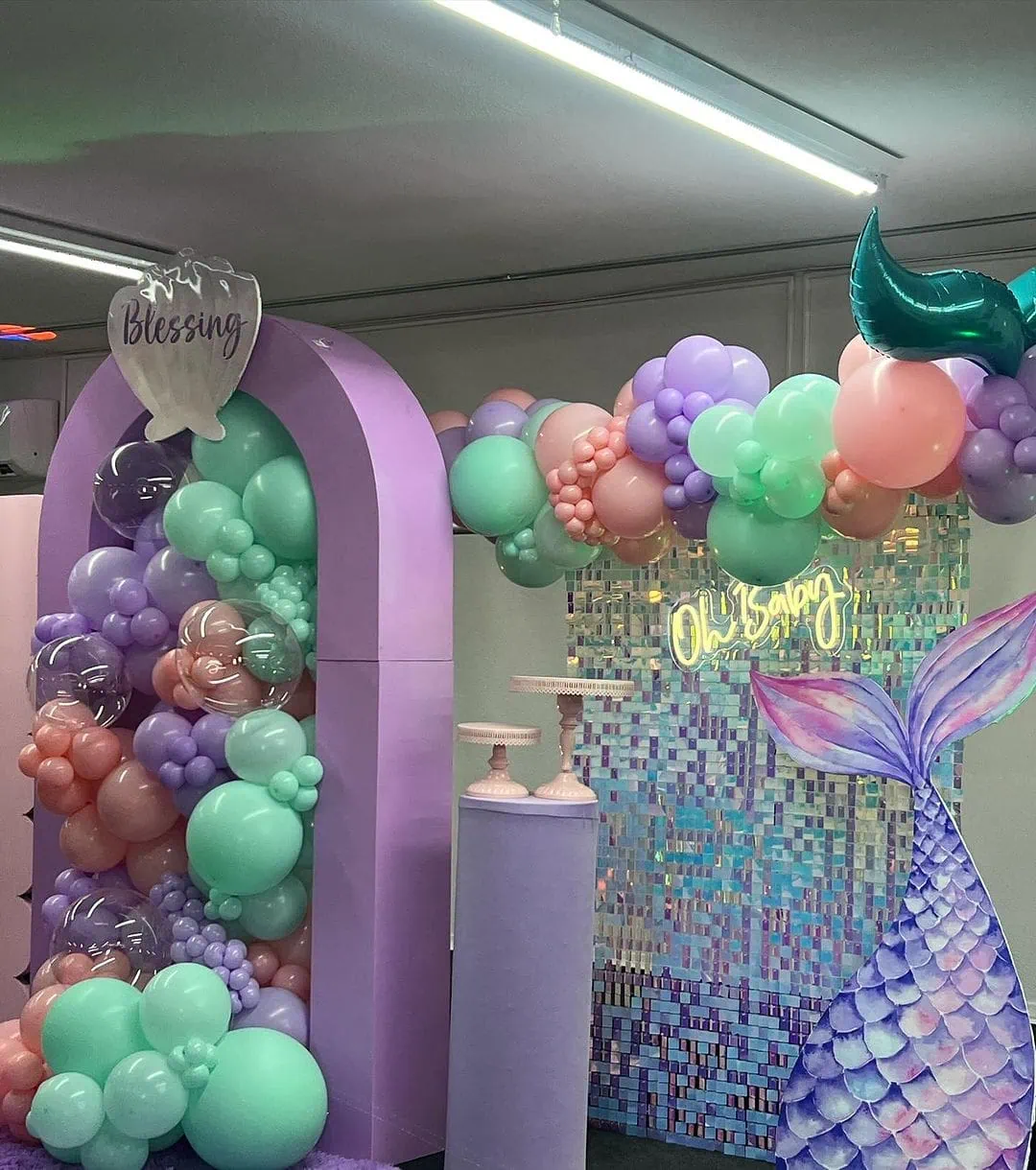 a picture of a mermaid baby shower organized by laurenslavishparties_rentals in Nevada