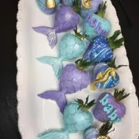 a picture of a mermaid baby shower organized by Shelby’s Strawberries in Missouri
