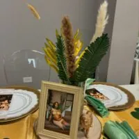 a picture of a safari baby shower organized by Iṣẹlẹ DFW Event Company in Joliet, Illinois
