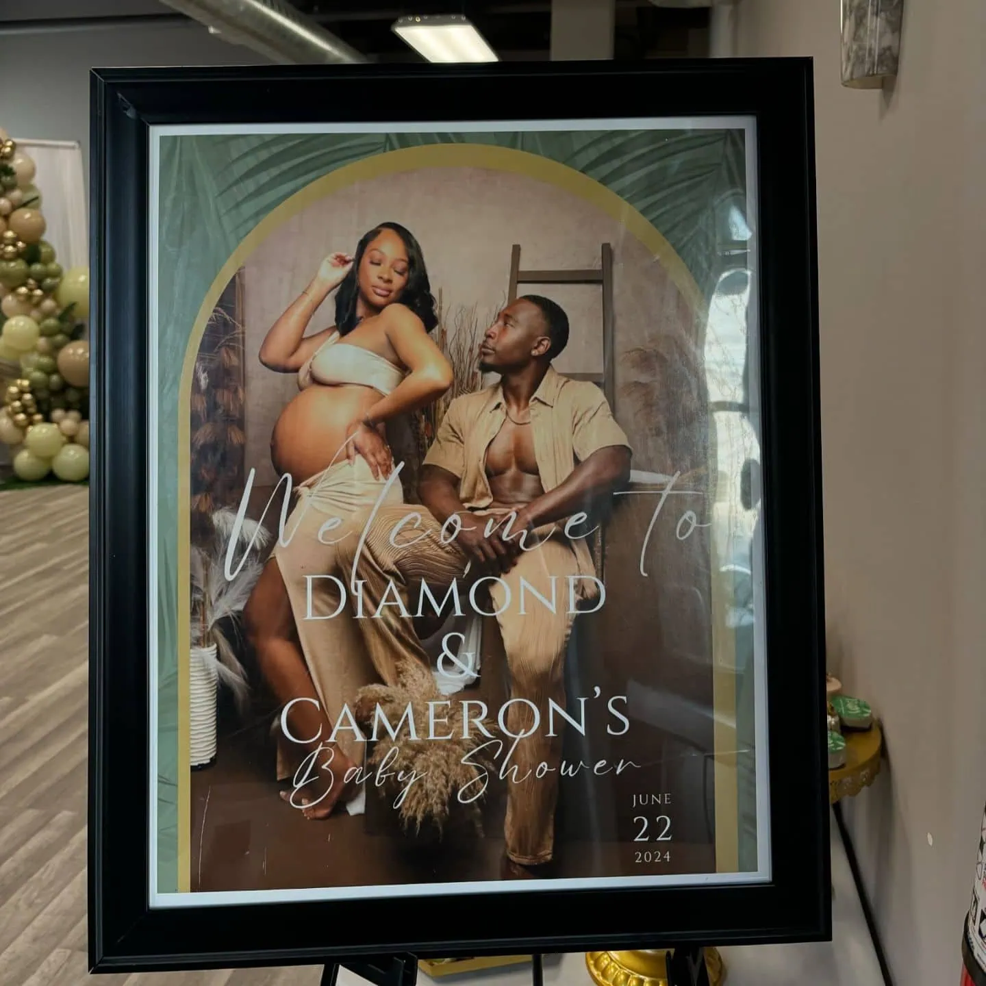 a picture of a safari baby shower organized by Iṣẹlẹ DFW Event Company in Joliet, Illinois