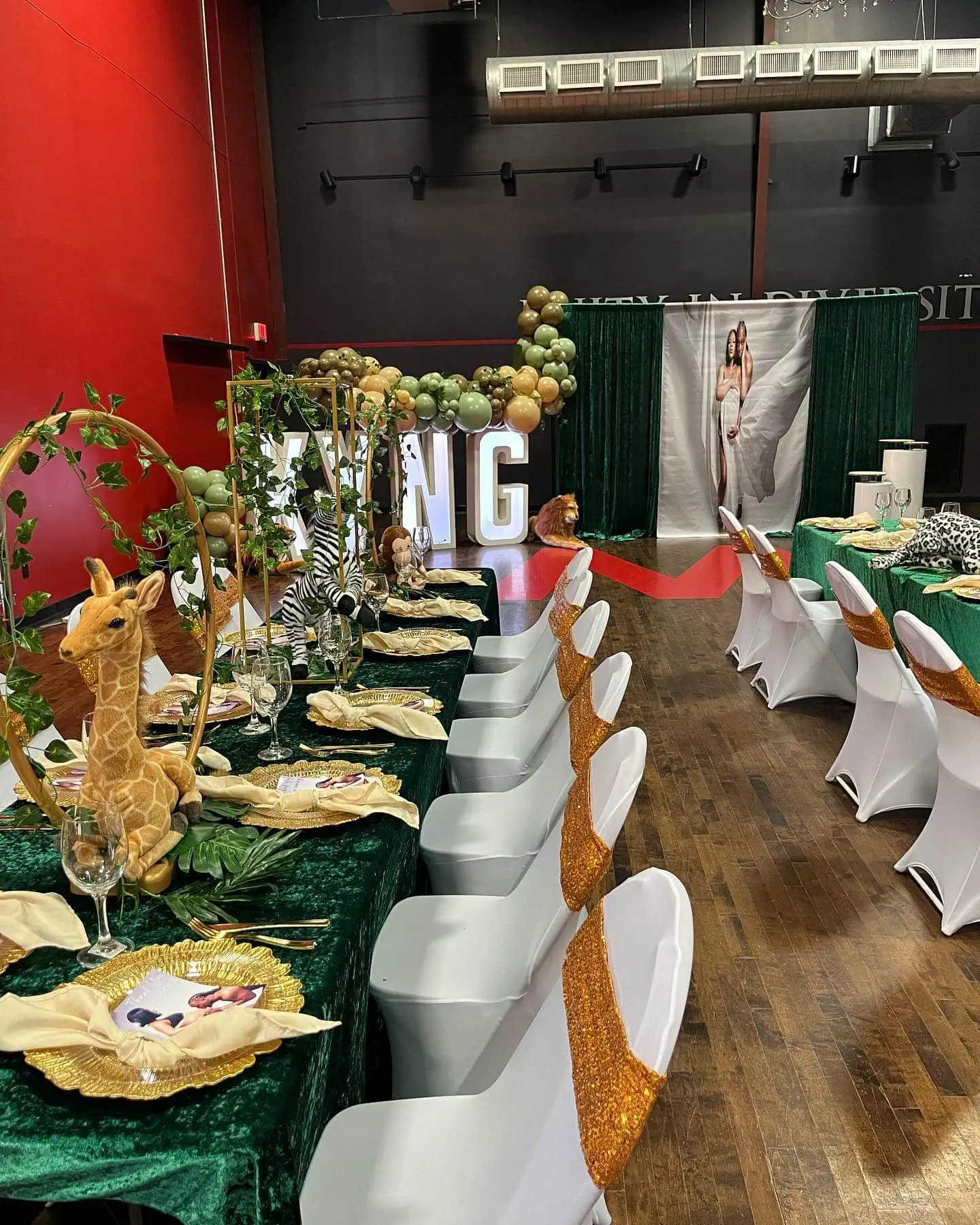 a picture of a safari baby shower organized by Pretty Party Events in Nashville
