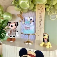 a picture of a safari baby shower organized by P&R Decoração in Carapicuíba, Brazil