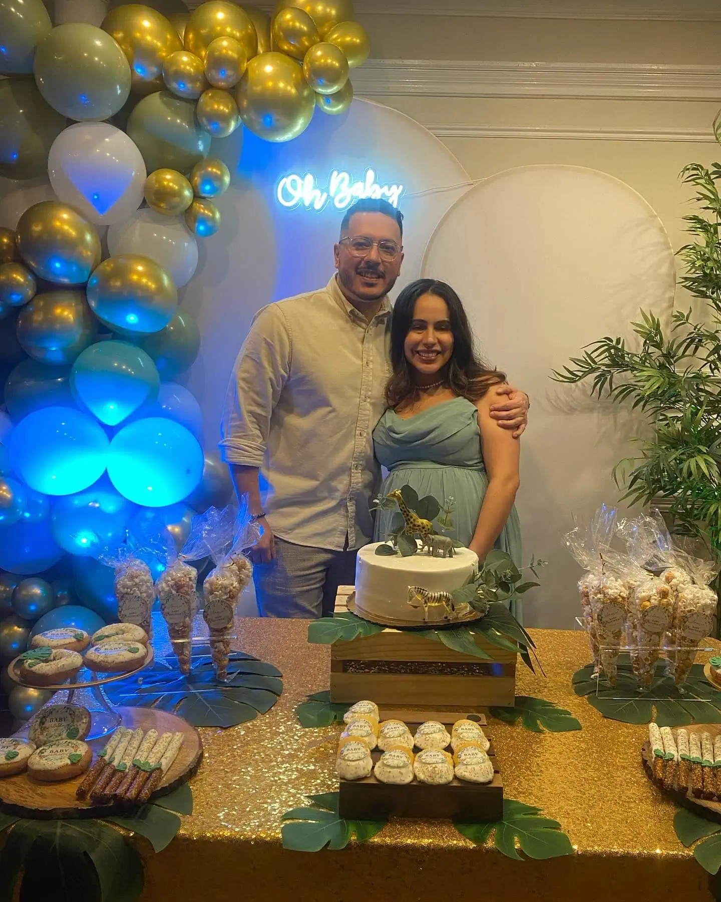a picture of a safari baby shower organized by Shelly's Sweet Events in Queens