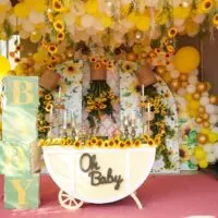 a picture of a sunflower baby shower organized by Episode 21 in Lahore City