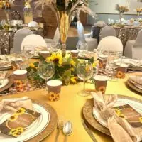 a picture of a sunflower baby shower organized by Party Perfected Events