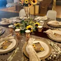 a picture of a sunflower baby shower organized by Party Perfected Events