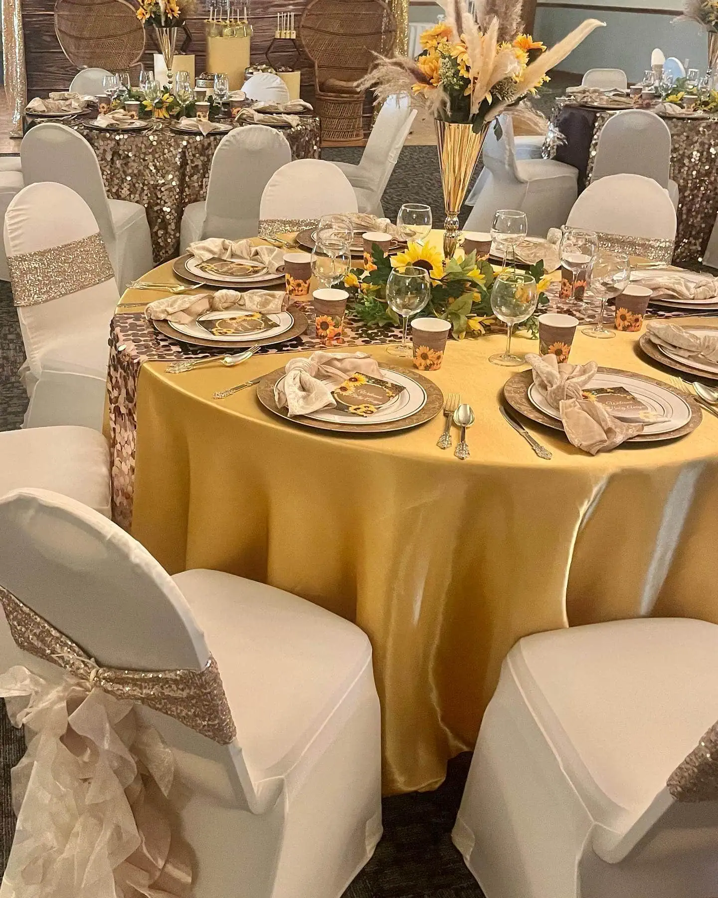 a picture of a sunflower baby shower organized by Party Perfected Events