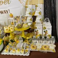 a picture of a sunflower baby shower organized by Tantastic Events