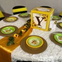 a picture of a sunflower baby shower organized by Tantastic Events